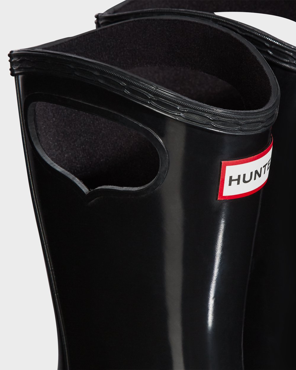 Botas De Agua Original Big Grab Handle Gloss Hunter Niños - Negros - 719304TVY